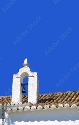 Church roof in Alte, Portugal