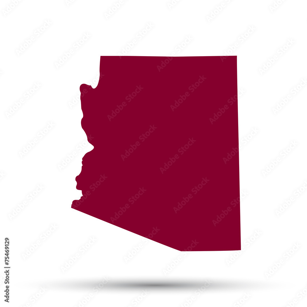 Obraz premium Map of the U.S. state of Arizona