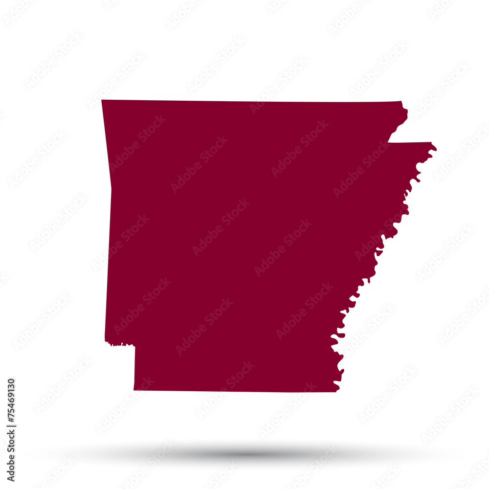 Obraz premium Map of the U.S. state of Arkansas
