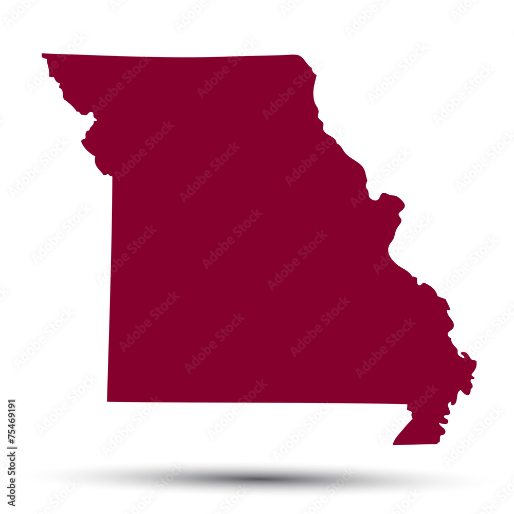 Fototapeta premium Map of the U.S. state of Missouri