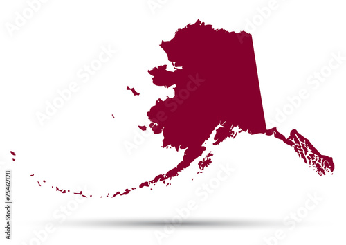 Map of the U.S. state of Alaska