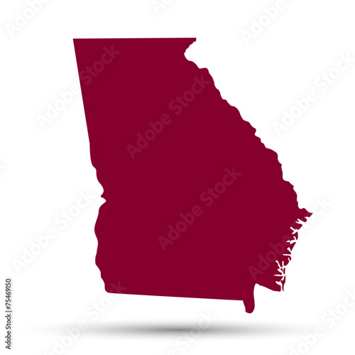 Map of the U.S. state of Georgia