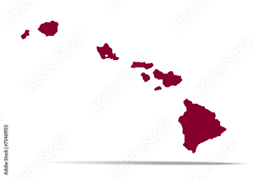 Map of the U.S. state of Hawaii