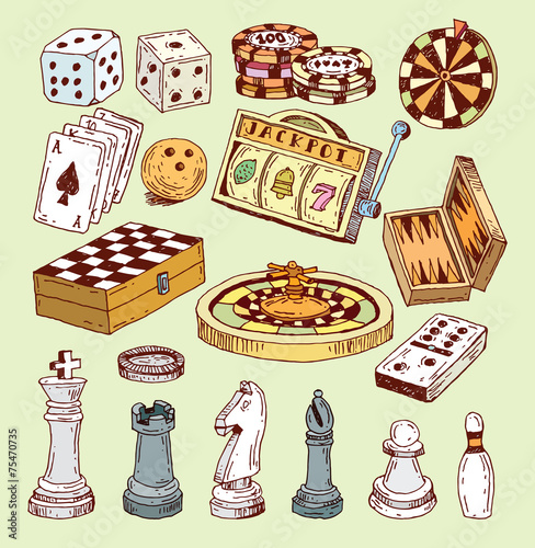 chess piece, hand drawn vector illustration.