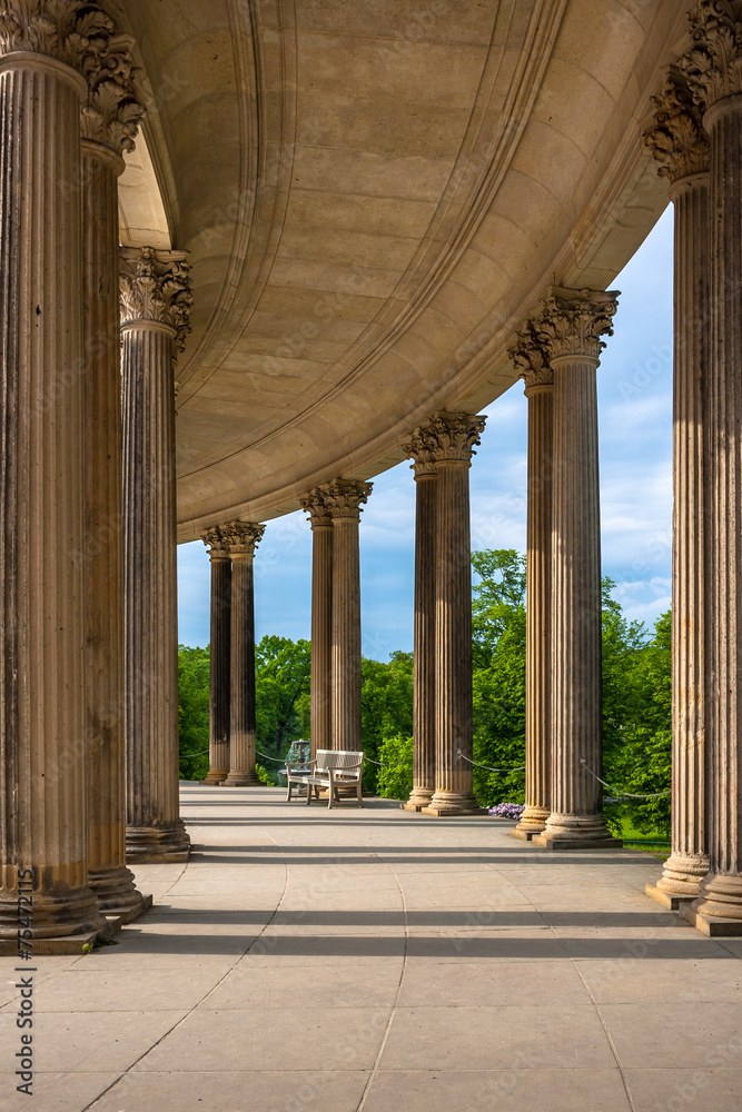 Colonnade from the 18th century in Potsdam, Germany