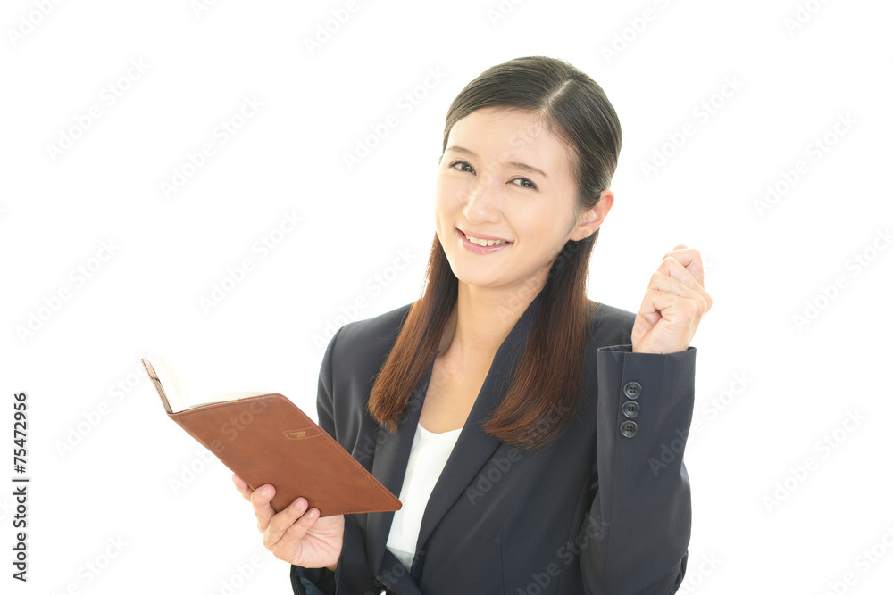 ガッツポーズのOL ガッツポーズのOL