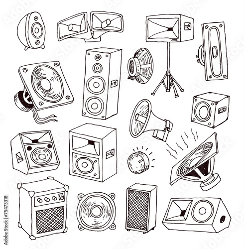 Speaker icon. Vector illustration.