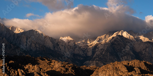 Mt Whitney Covered Cumulus Cloud Sierra Nevada Range California © Christopher Boswell