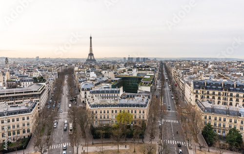 パリ 凱旋門から望むパリ市内