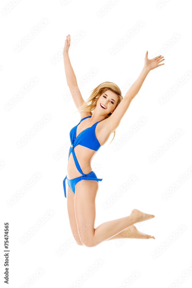 Young women jumping Young women jumping