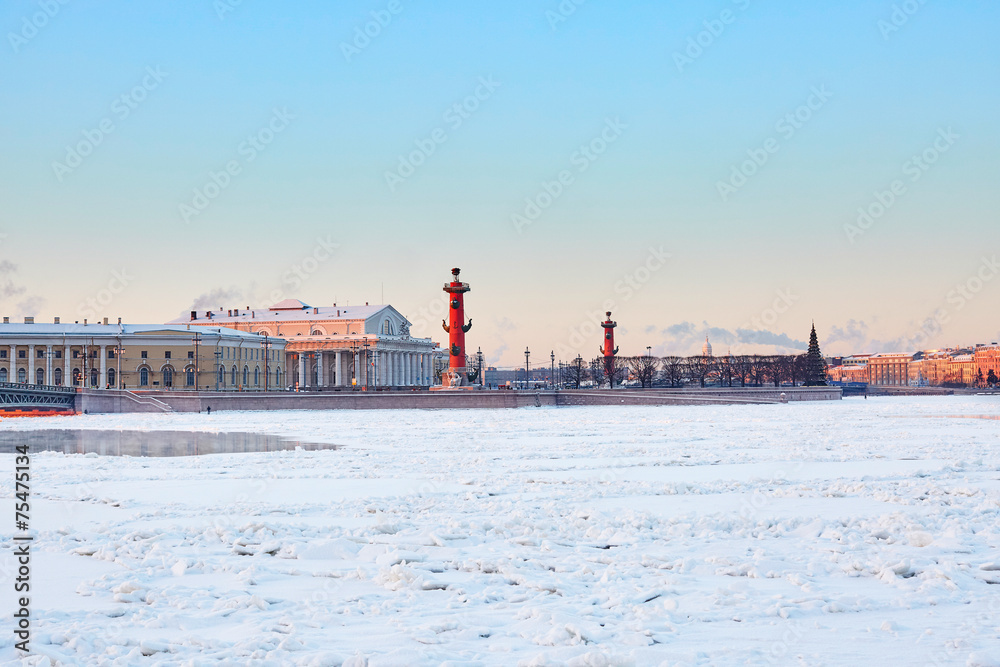 Rostral Columns and Spit of Vasilyevsky Island