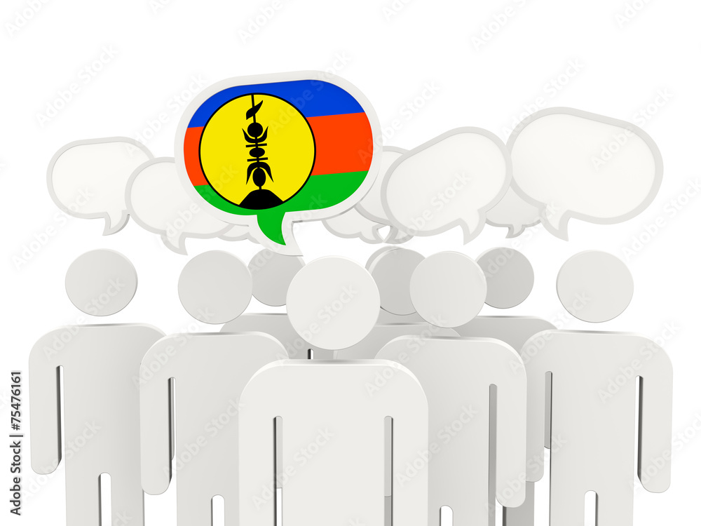 People with flag of new caledonia People with flag of new caledonia