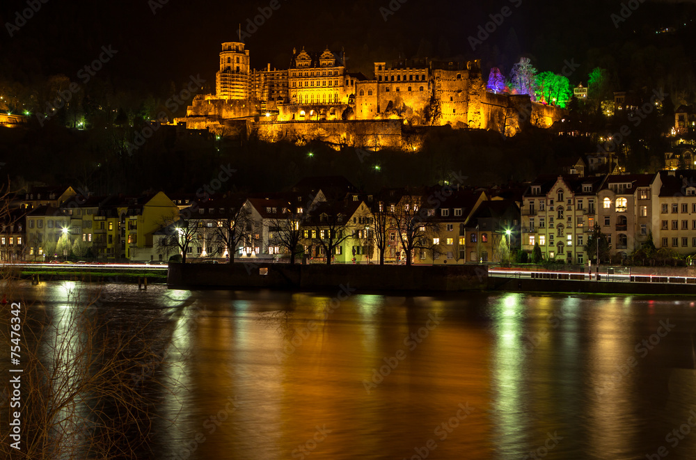 Famous castle in Heidelberg, Germany