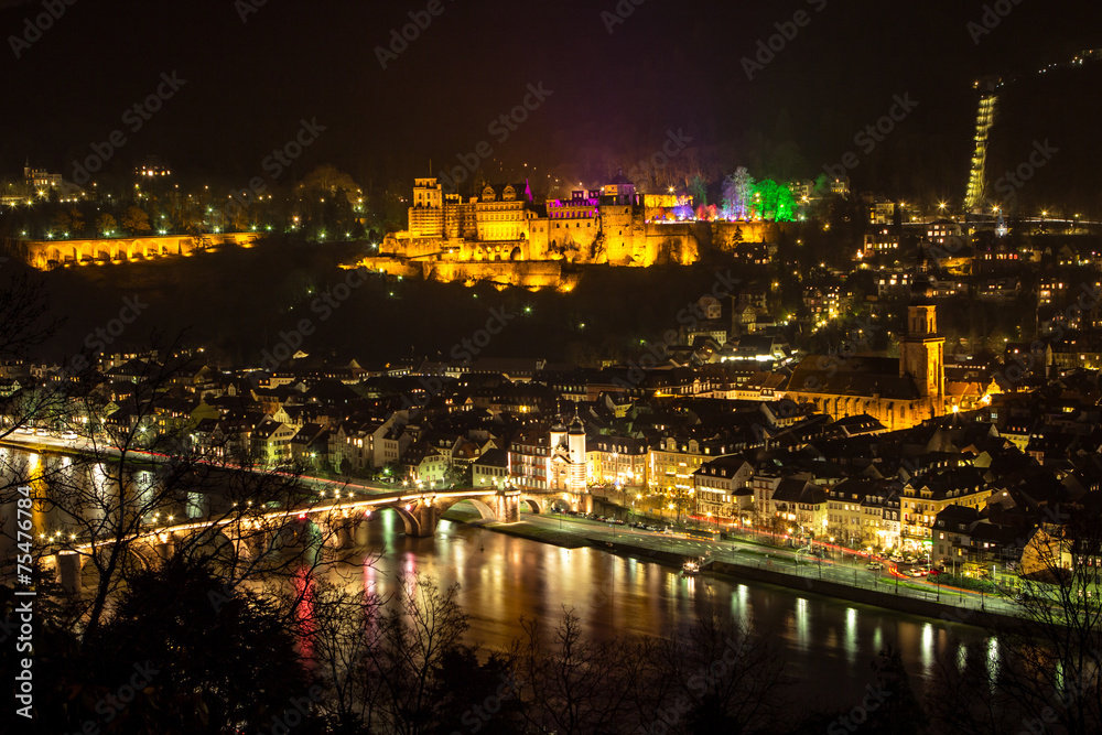 Heidelberg at night
