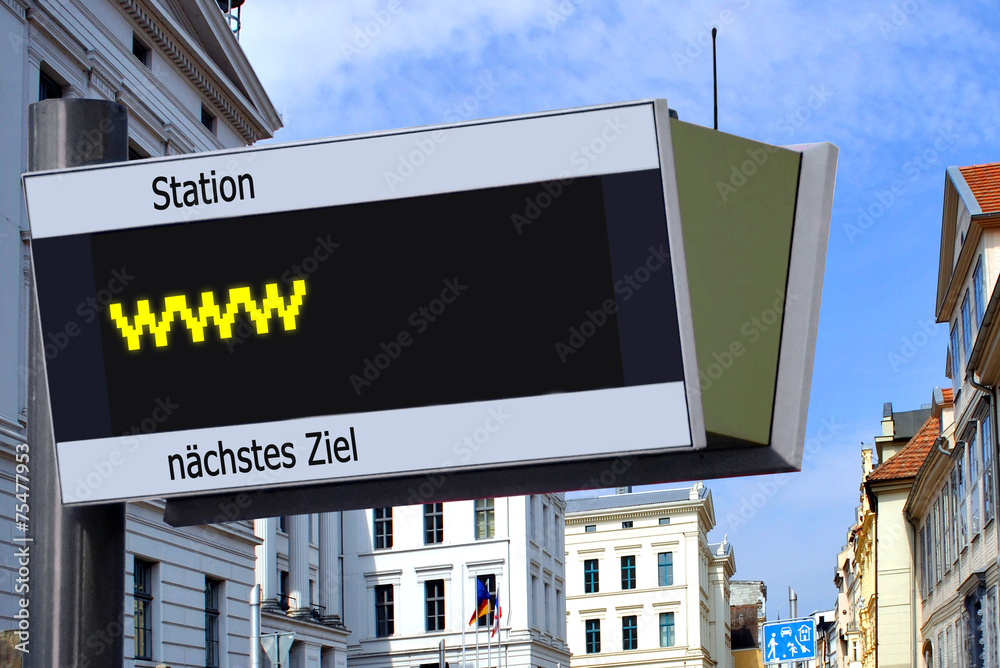 Fototapeta premium Anzeigetafel 7 - WWW