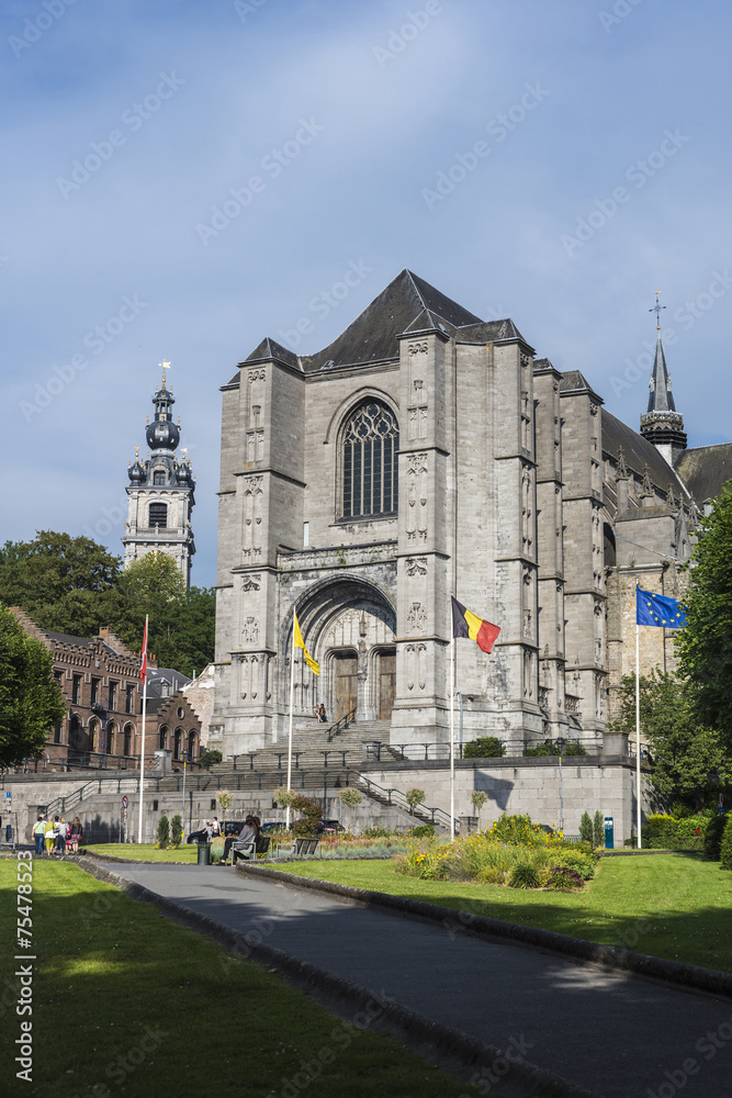 Fototapeta premium The Sainte-Waudru Collegiate Church in Mons, Belgium