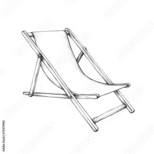 Einfacher Liegestuhl Stock-Illustration | Adobe Stock