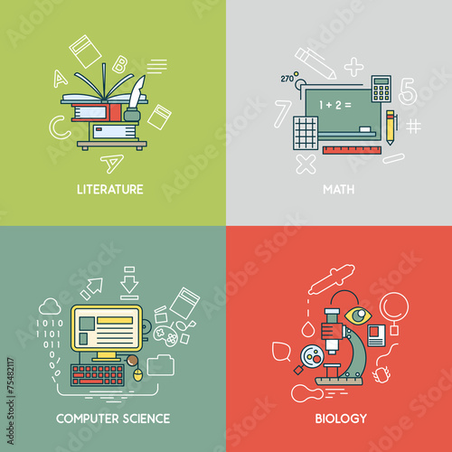 Math, literature, computer science and biology