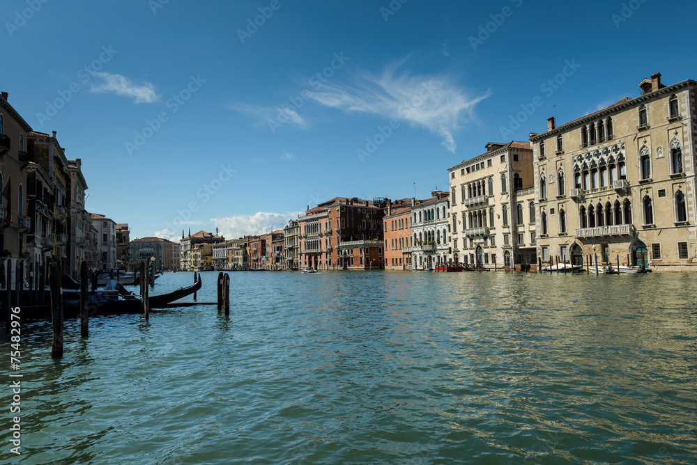 Grand Canal at summer day, Venice, Italy.