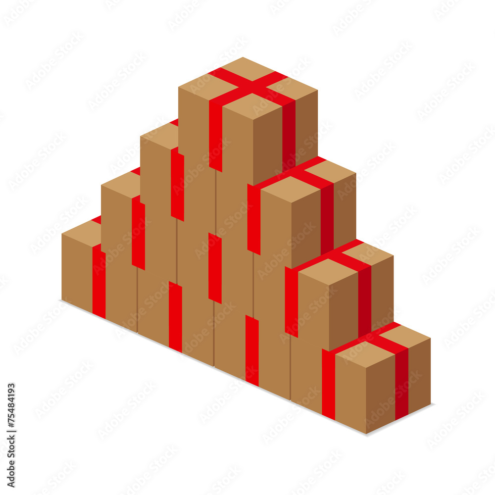 carton package stock - vector stock