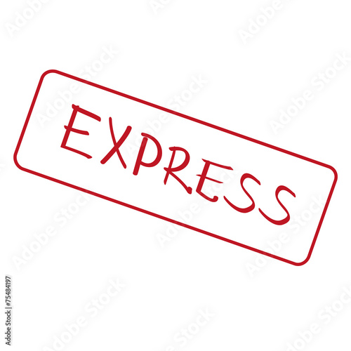 experess stamp color red - stock vector