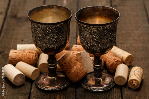 Konstfotografi Medieval goblets and wine corks
