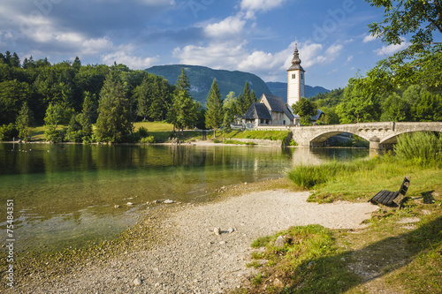 Mountain Lake bohinj in Julian Alps, Slovenia