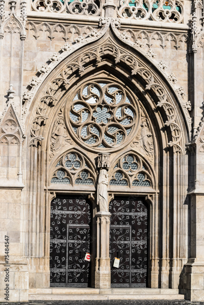 The entrance to the church