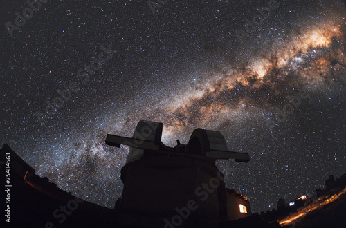 Astronomical observatory under the stars photo