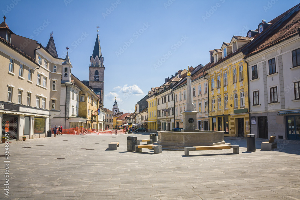 Main street in Kranj, Slovenia