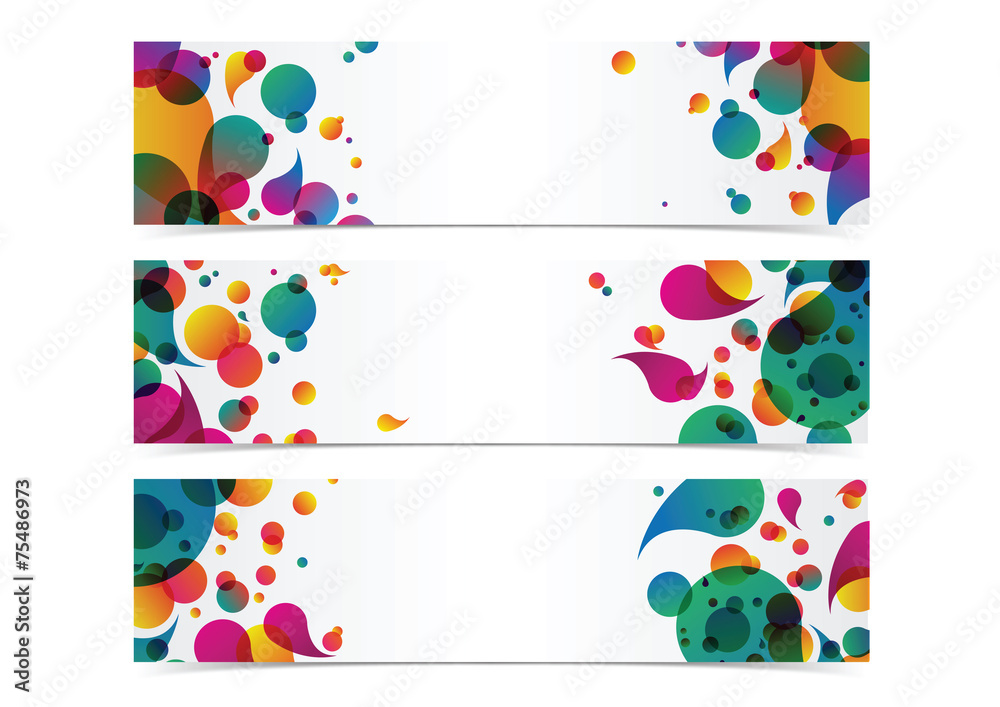 abstract colorful banner header background