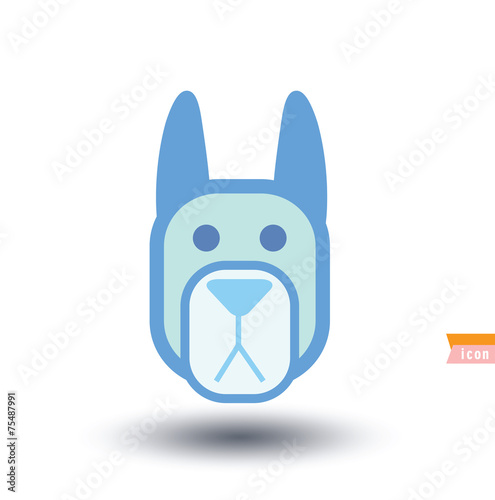 dog icon - vector illustration.