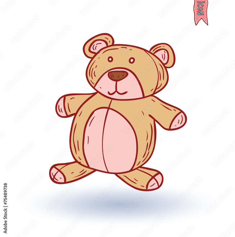 Naklejka premium teddy bear. vector illustration.