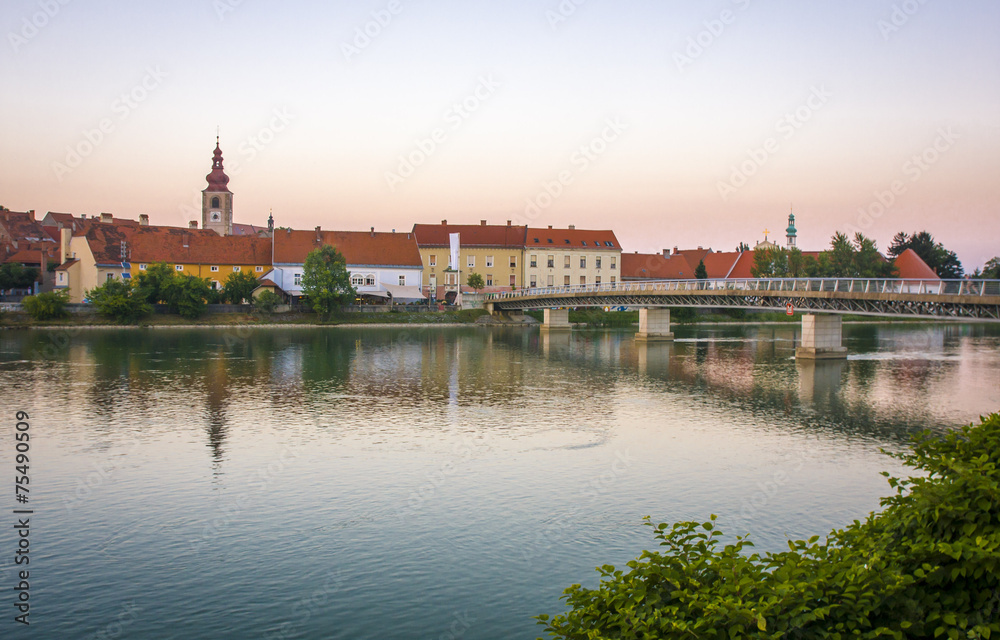 Fototapeta premium small city near Bled, Slovenia