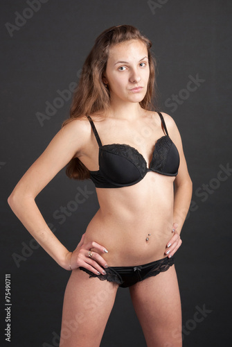 Beautiful slim girl in lingerie © bozonhiggsa