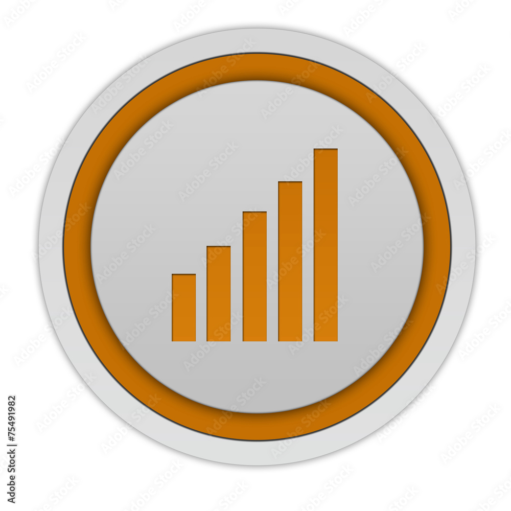 signal circular icon on white background signal circular icon on white background
