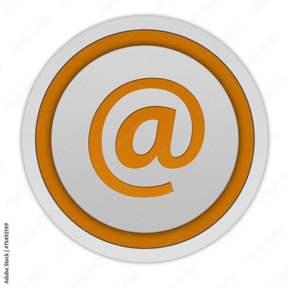 Email circular icon on white background Email circular icon on white background