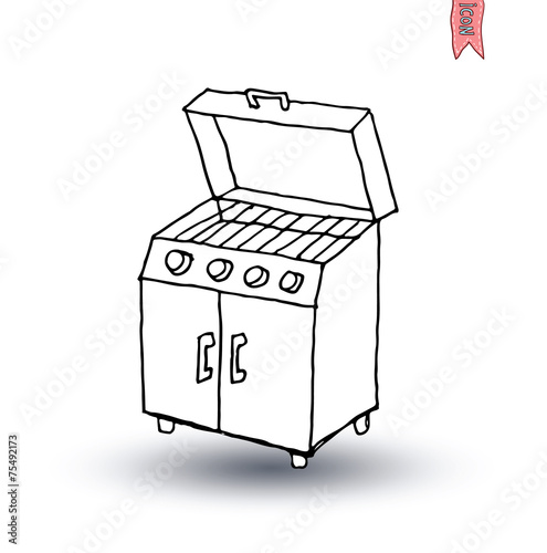fireplace, vector illustration