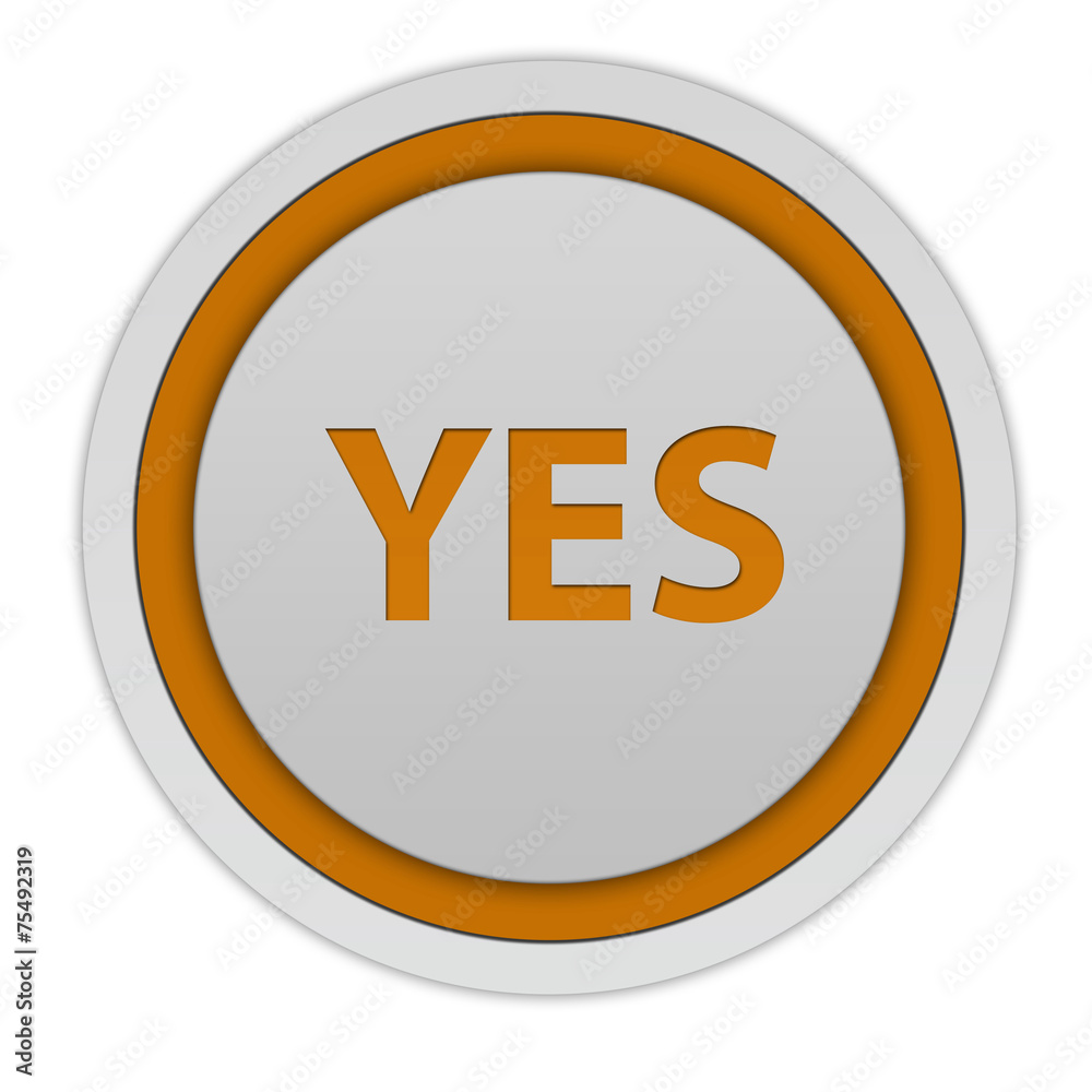 yes circular icon on white background yes circular icon on white background