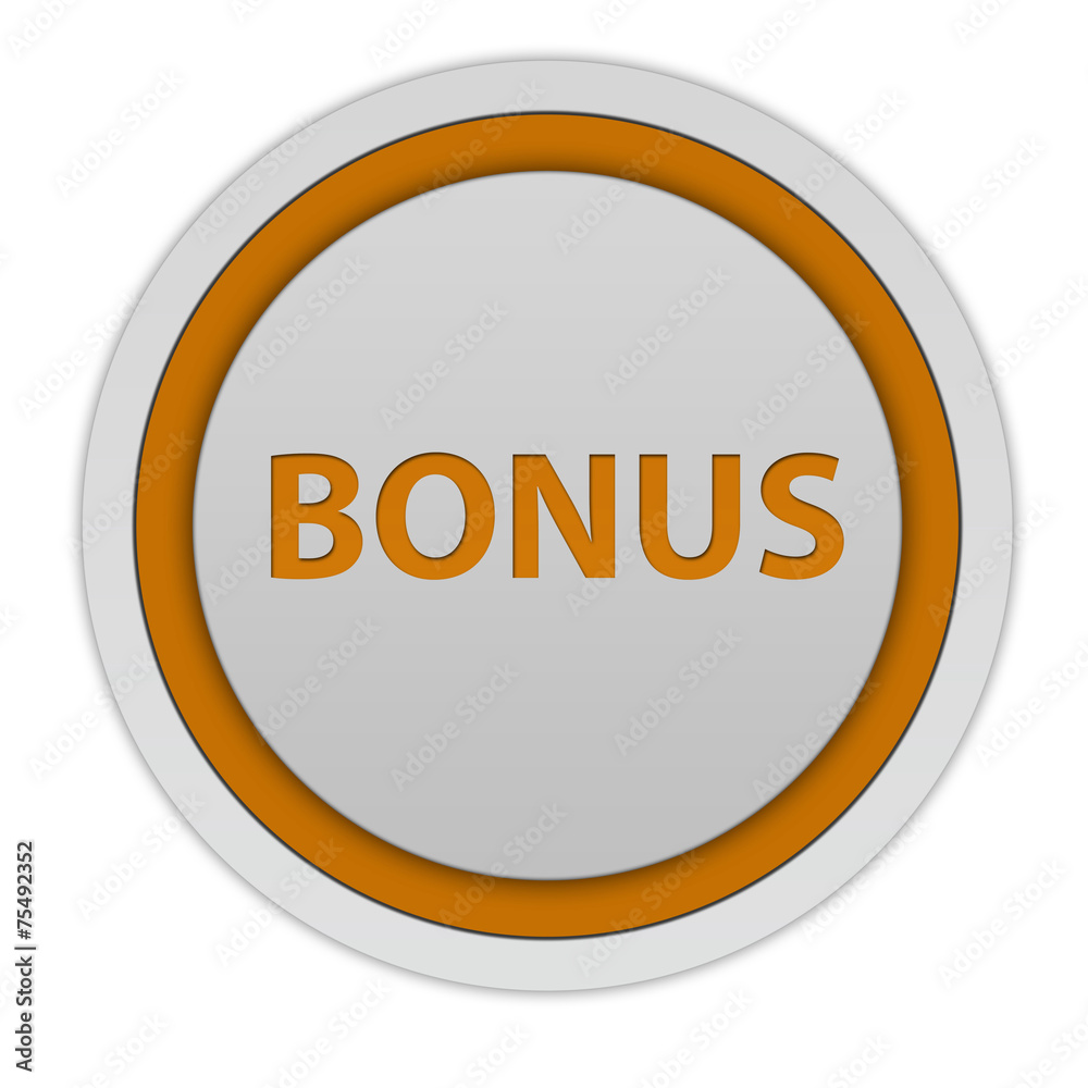 bonus circular icon on white background bonus circular icon on white background