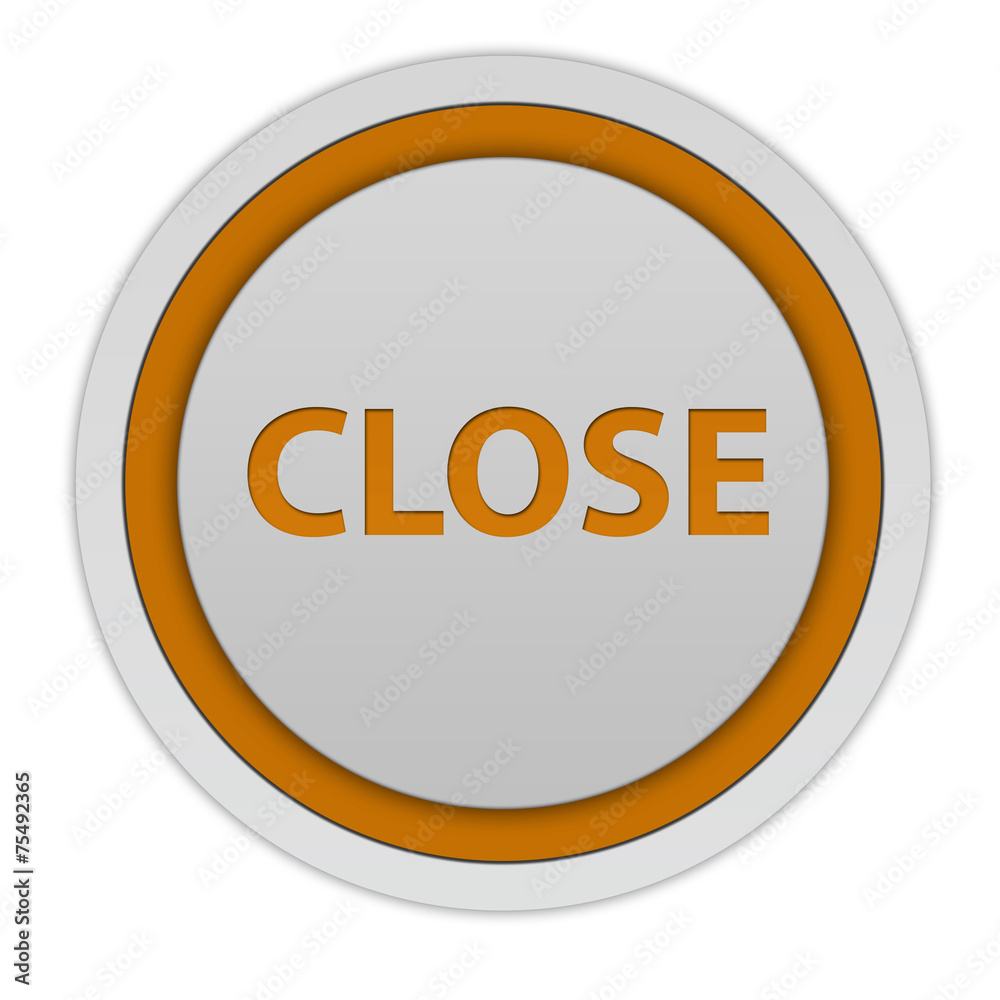 close circular icon on white background close circular icon on white background