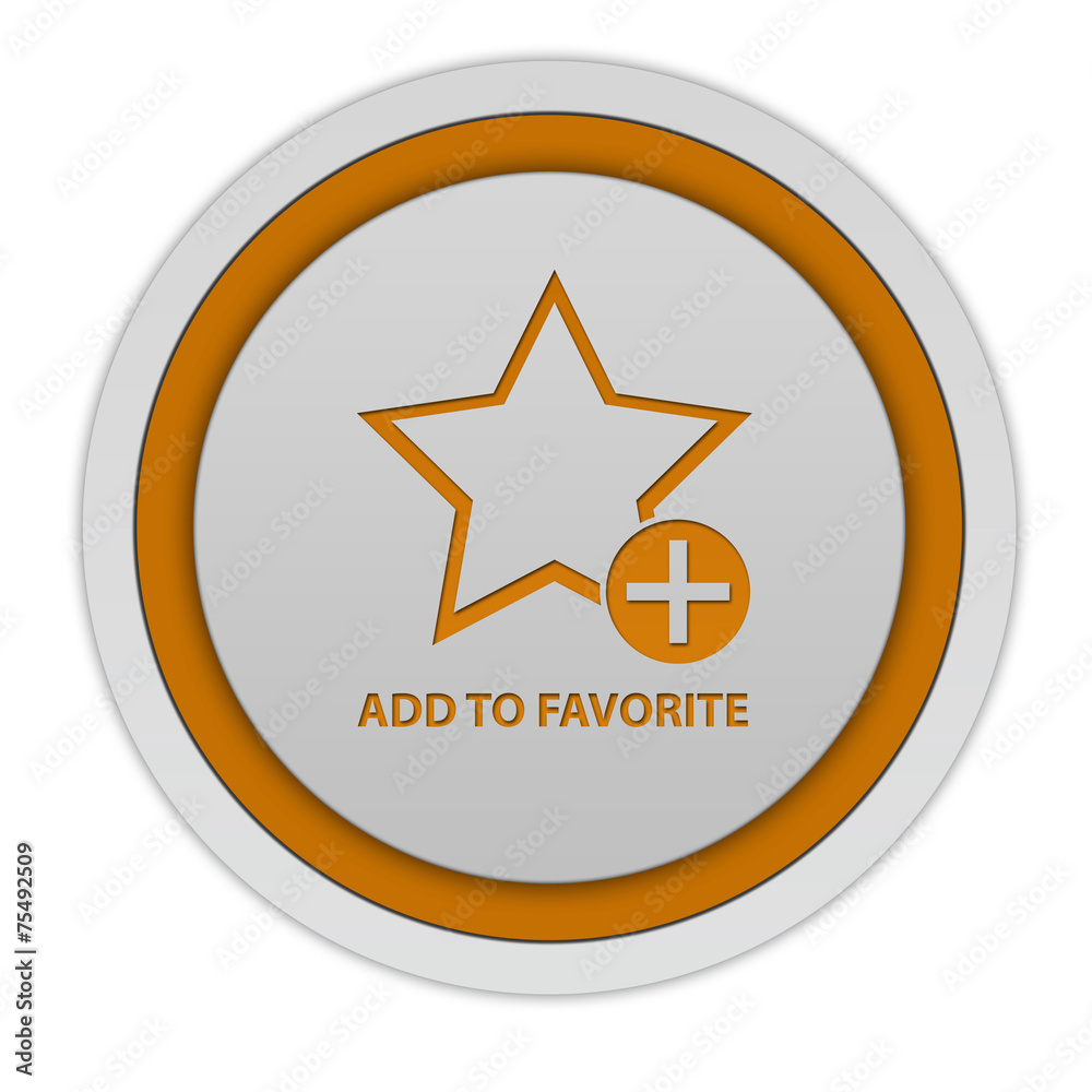Favorite circular icon on white background Favorite circular icon on white background