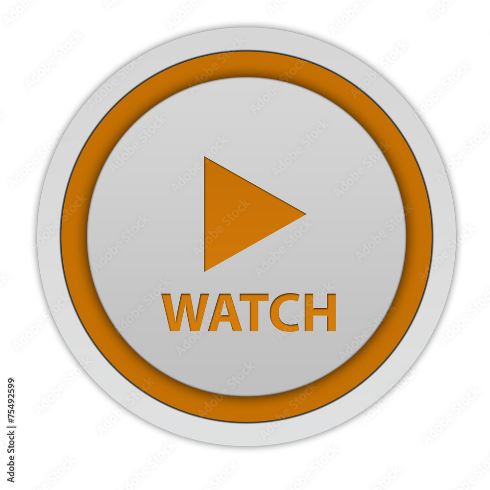 watch circular icon on white background watch circular icon on white background