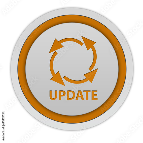 Update circular icon on white background