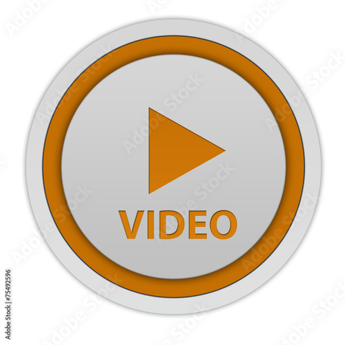 Free Download video circular icon on white background - GFXLoad