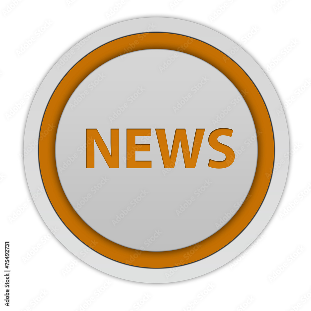 News circular icon on white background News circular icon on white background