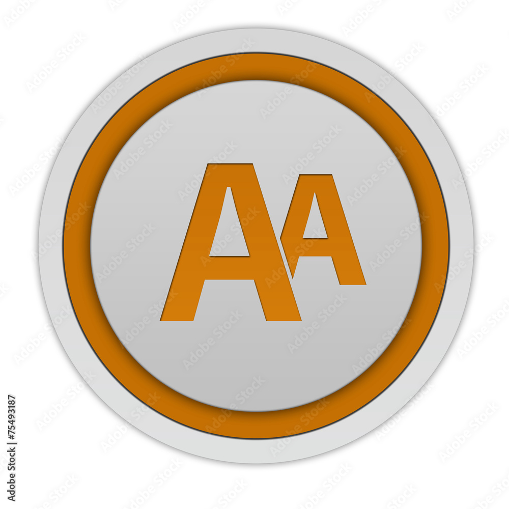 Alphabet circular icon on white background Alphabet circular icon on white background