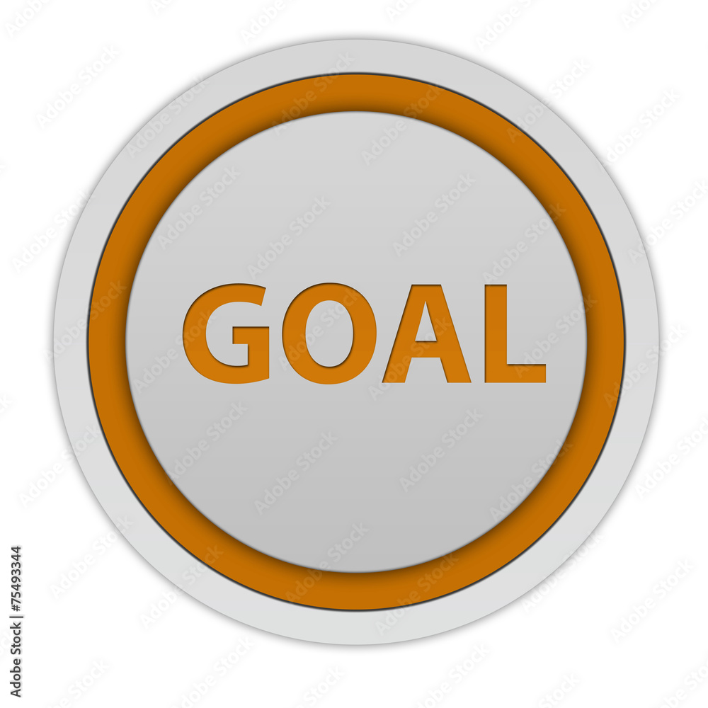 Goal circular icon on white background Goal circular icon on white background