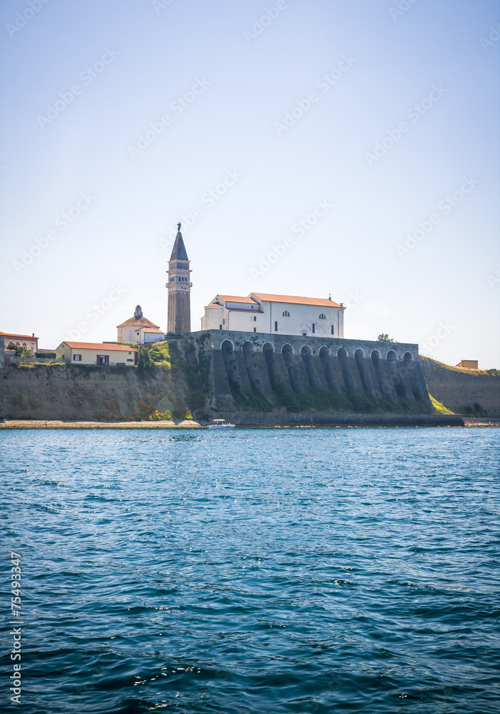 beautiful coastline in Slovenia near Piran beautiful coastline in Slovenia near Piran