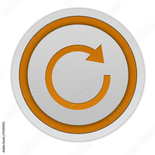Arrow circular icon on white background